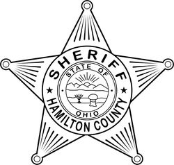 Hamilton County Sheriff Badge Ohio vector file for laser engraving, cnc router, cutting, engraving file