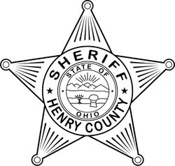 Henry County Sheriff Badge Ohio vector file for laser engraving, cnc router, cutting, engraving file