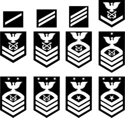 Navy Ranks Vector File for laser engraving, cnc router, cutting, engraving file
