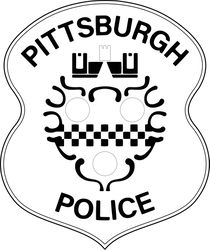POLICE BADGE PITTSBURGH VECTOR FILE for laser engraving, cnc router, cutting, engraving file