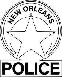 NEW ORLEANS POLICE PATCH VECTOR FILE for laser engraving, cnc router, cutting, engraving file