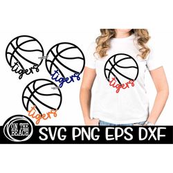 tigers svg basketball svg tigers basketball design basketball mom shirt cricut cut files basketball t-shirt design cutti