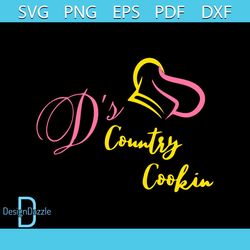 Retro Ds Country Cookin Logo SVG Chef Lover SVG