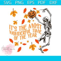 The Most Wonderful Time Of The Year Dancing Skeleton SVG