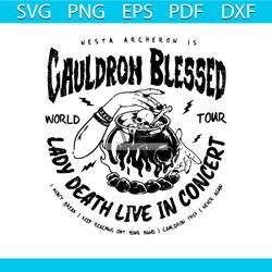 Cauldron Blessed Lady Death Live In Concert SVG Digital File