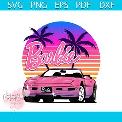 Barbie Car Barbie Movie PNG Sublimation Download