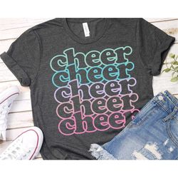 CHeer svg, cheerleader svg, cheer squad, cheer, rainbow, retro, shorts and lemons, dxf, eps, png, shirt, retro, shortsan