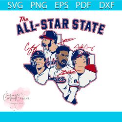 Texas Rangers All Star State SVG Silhouette Cricut Files
