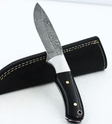 Hunting Knife , Custom  Hand Made Damascus Steel Skinner Knife