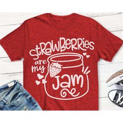Strawberry svg, strawberries are my jam svg, fruit party, tooty fruity, fruit svg, strawberry, DXF, svg, png, clipart, s