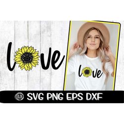 Love Sunflower, Love Sunflower Svg, Love Svg, Sunflower Svg, Doodle Sunflower, Doodle Sunflower Svg, Sunflower Love Svg,