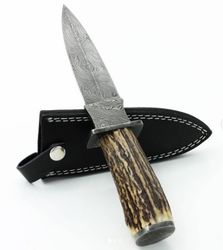 full tang  dagger knife , custom made hand made damascus steel dagger knife