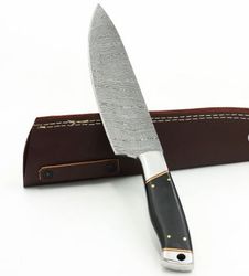 damascus chef knife , hand made damascus steel kitchen chef knife