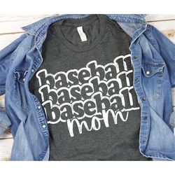 Baseball mom svg, retro svg, baseball mom svg, svg, dxf, eps, png, shorts and lemons, baseball, svg files, shortsandlemo