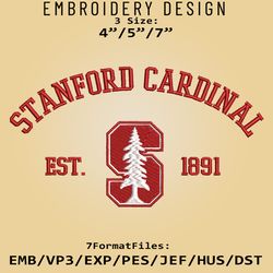 Stanford Cardinal embroidery design, NCAA Logo Embroidery Files, NCAA Stanford Cardinal, Machine Embroidery Pattern