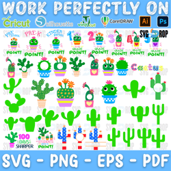 Cactus is on Point School Bundle SVG- instant download