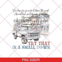 Vintage Try That In A Small Town PNG, Country PNG, Cricut, Aldean, Girl Country PNG, Country Music PNG, American USA PNG