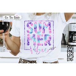 Summer Vibes SVG Tie Dye Png Sublimation Digital T-shirt Sublimation Design Clip Art Summer Lover Camping Cut Cutting Cr