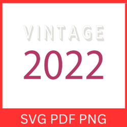 Vintage 2022 Retro Svg | VINTAGE 2022 SVG DESIGN | Vintage 2022 Sublimation Designs | Printable Art | Digital Download