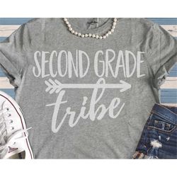 Second grade svg, Teacher svg, 2nd grade svg, tribe svg, 2nd grade shirt, teacher shirt, SVG, DXF, 2nd svg, school svg,