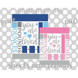 birth announcement svg, baby svg, template svg, you are so loved, baby gift, svg, eps, png, dxf, baby, nursery svg, girl