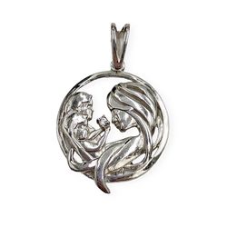 Pendant Mom with children 412660YM, medallion completely sterling silver 925