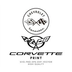 Corvette SVG Sticker Print PNG | Decal | High Quality | Digital File | Download Only | Cricut | Vector| Svg,Pdf,Png,Eps