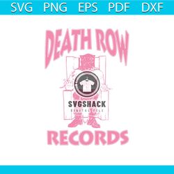 Death Row Records Pink Logo SVG Cutting Digital File
