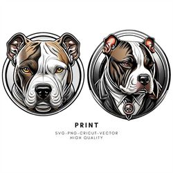 Pitbull dog art design SVG Sticker Print PNG  | Decal | High Quality | Digital File | Download Only | Cricut | Vector| S
