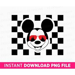 Checkered Mouse with Sunglasses Svg, Family Vacation 2023 Svg, Family Trip Svg, Happy Mouse Svg, Magical Kingdom Svg, Sv
