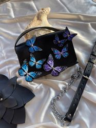 lid for a bag-transformer, a lid for a bag, a bag made of genuine leather, a bag for women, bag with butterflies