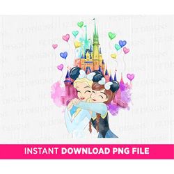 Watercolor Princess Png, Besties Png, Mouse Ears Princess Png, Girls Trip, Magical Kindom Png, Family Vacation, Png File