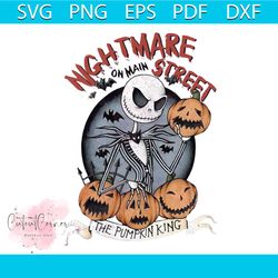 Vintage The Nightmare Before Halloween Pumpkin King PNG