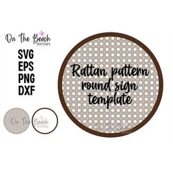 Rattan Pattern Round Sign SVG Template Glowforge Basket Weave Svg Instant download Cut File Glowforge Lasers Design Cut