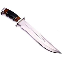 KR Hand Made Stainless Steel knife, Hunting knife with sheath, fixed blade Camping knife, Bowei
