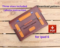 Leather pattern - folder for iPad 6, Moleskine Classic Large. Three size.