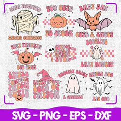 Retro Cute Kids Halloween SVG Bundle, Retro Halloween SVG Bundle, Retro Cute Kids Sublimation, Retro Cute Kids SVG