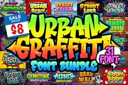 Urban Graffiti Font Bundle