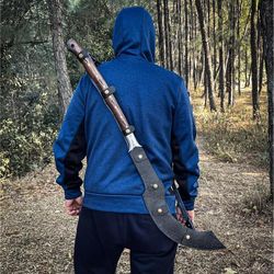 36 inches custom handmade carbon steel blade tactical khopesh sword hunting sword