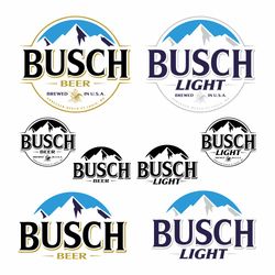 Alcohol Beverage Busch Beer Svg Vector File Anheuser Beers Bundle Logotype Png Pdf Dxf Eps Light Design Digital Clipart