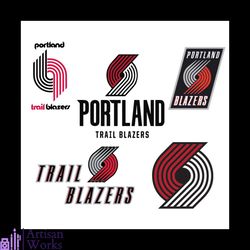 Portland Trail Blazers, NBA Svg, clipart png NBA, SVG Basketball