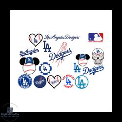 Los Angeles Dodgers Logo MLB Baseball SVG cut file for cricut files Clip Art Digital Files vector, eps, ai, dxf, png