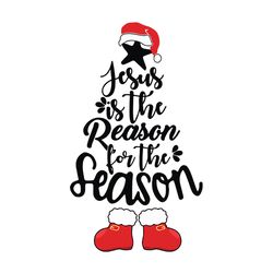 Christmas Tree SVG Christmas is all about Jesus Cross Religious Reason for the Season Jesus santa cut file