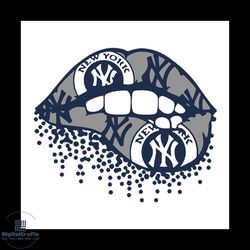 New York Yankees Lips Svg, New York Yankees Digital Download