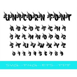 Unicorn Alphabet Svg / Unicorn Font Svg