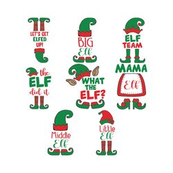 Christmas Elves SVG Bundle, Bundle Of Elf svg, Family Elf svg, Elves Bundle, 2020 Little Elf svg, Christmas Gifts, Silho