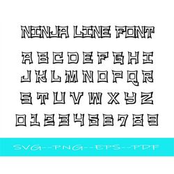Ninja Alphabet Svg / Ninja Font Svg