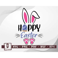 Happy Easter Svg, Cute Easter Bunny, Happy Easter Svg, Kids Easter Svg, Funny Easter, Girl Easter Shirt Svg File for Cri