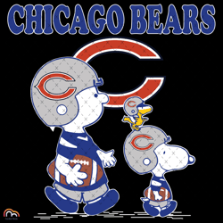 Chicago Bears Charlie Brown And Snoopy Svg, Sport Svg, Chicago Bears Svg, Bears NFL Svg, Super Bowl Svg, Chicago Footbal