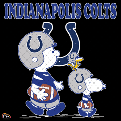 Indianapolis Colts Charlie Brown And Snoopy Svg, Sport Svg, Indianapolis Colts Svg, Colts NFL Svg, Colts Football Team,